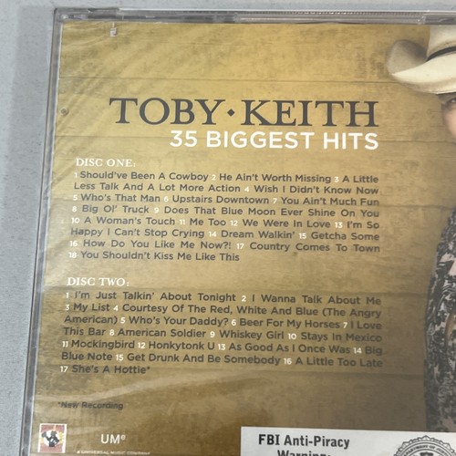 35 Biggest Hits by Keith, Toby (CD, 2008) 2 CD SET. BRAND NEW Sealed - Picture 7 of 10
