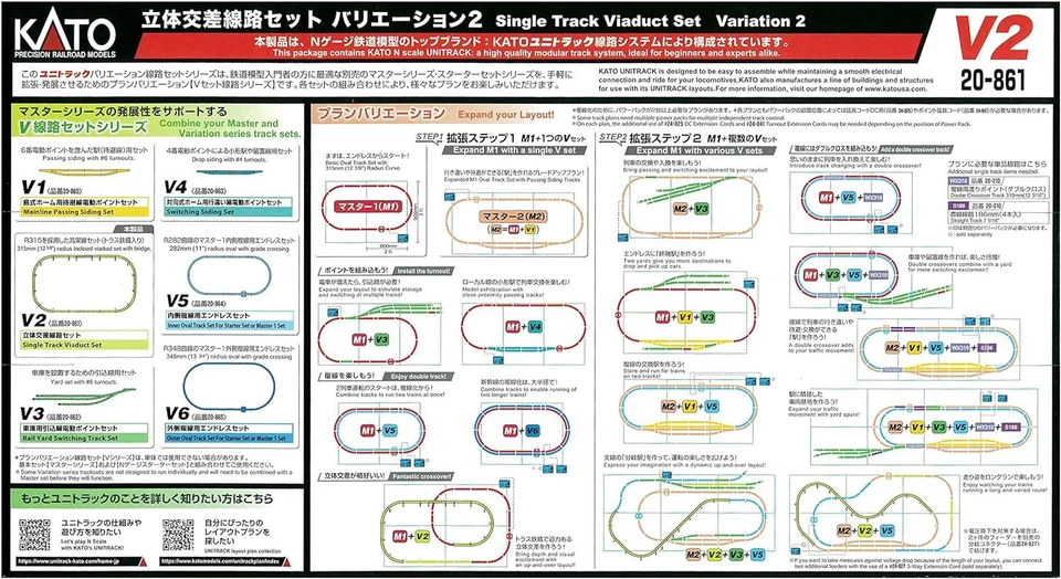 KATO N Gauge Single Track Viaduct Set V2 20-861 Railway Model Rail Set - Image 4 of 4