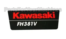 OEM DECAL STICKER, KAWASAKI FH381V, 13HP, LAWNMOWERS, LPG BURNISHERS, 11C38