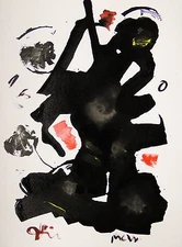 ORIGINAL ABSTRACT Naive Raw Folk  Mary Carol art MCW Primitive Expressionism