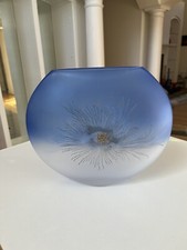 Beautiful Blue Art Glass Vase. Crystal/ Glass Art Glass Vase -Made In Germany.