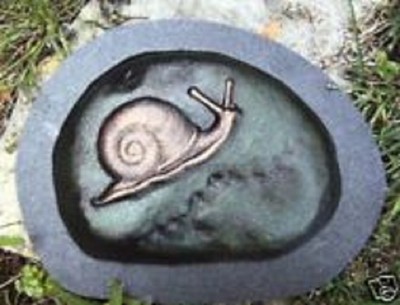 Snail rock mold 8'' x 1 '' thick plaster concrete cement plastic casting mould