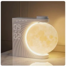 Rotating Moonlight and Sunrise Alarm Clock, Night Lamp for Heavy Sleepers