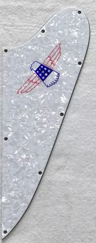 For Gibson Thunderbird Firebird Guitar Pickguard Guitar Parts "Logo" White Pearl