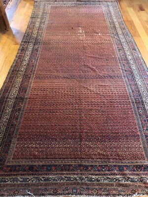 Distressed Antique Nomadic Handmade Turkish Rug/Runner, Natural Dyes, 6'x12'