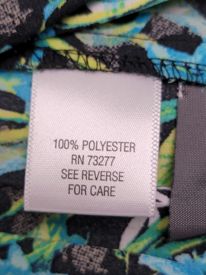 Dana Buchman Womens Size Medium  Skirt Green Floral Flowy - Image 3 of 4