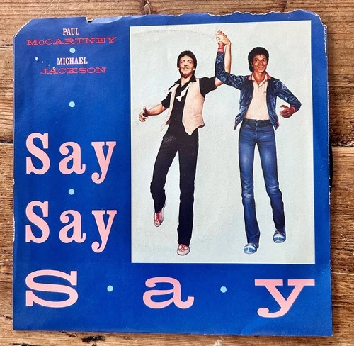 Oiginal PAUL MCCARTNEY & MICHAEL JACKSON, "SAY SAY SAY" 45 rpm Picture Sleeve!