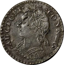 1787/1788 Connecticut copper 1/2p M9-R W2860 PCGS EF45 Overdate R4