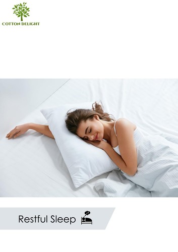 Standard Pillow Cases Set of 2 White 100% Natural Cotton 600 Thread Count Pil... - Picture 5 of 7