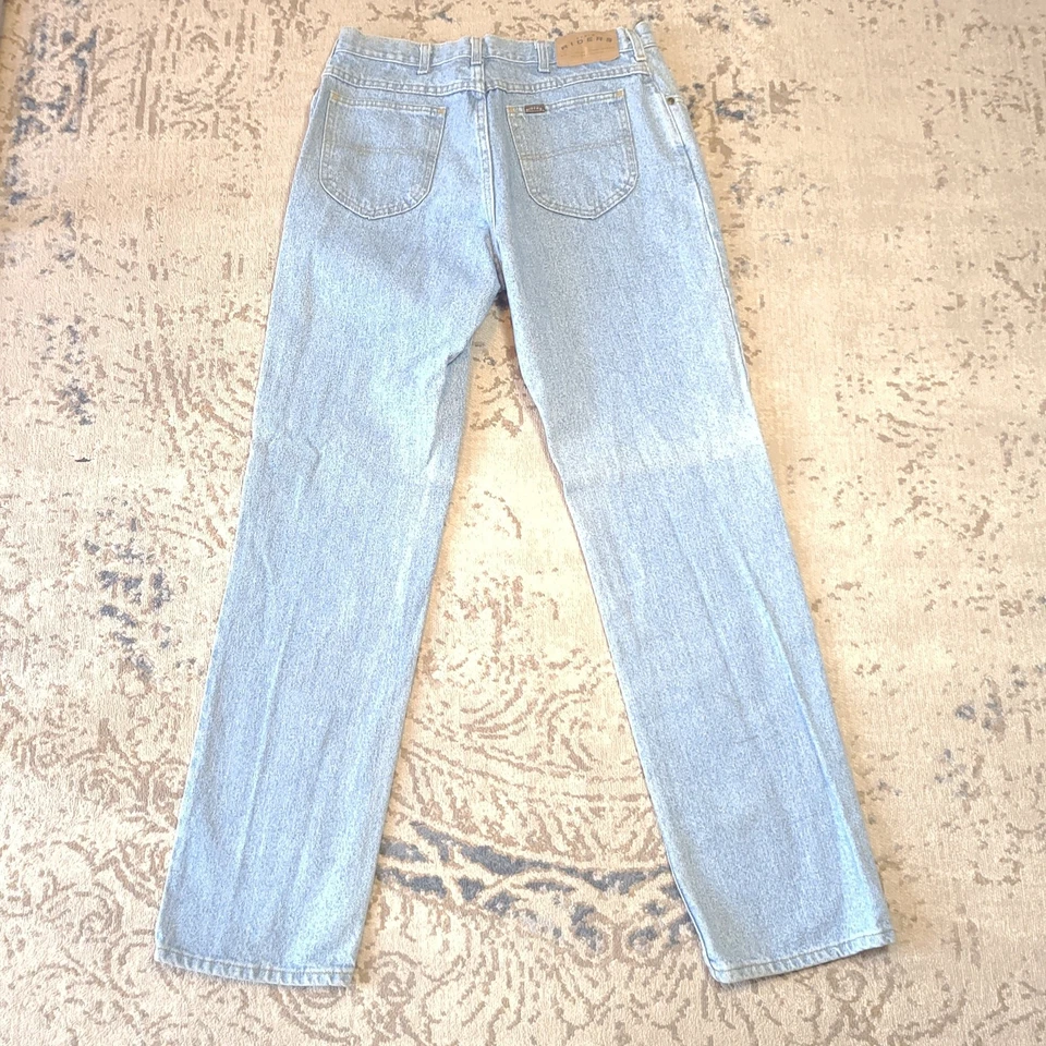 Vintage Lee Riders Denim Light Blue Mens Size 36X34 Retro Straight Leg Cowboy - Image 2 of 4