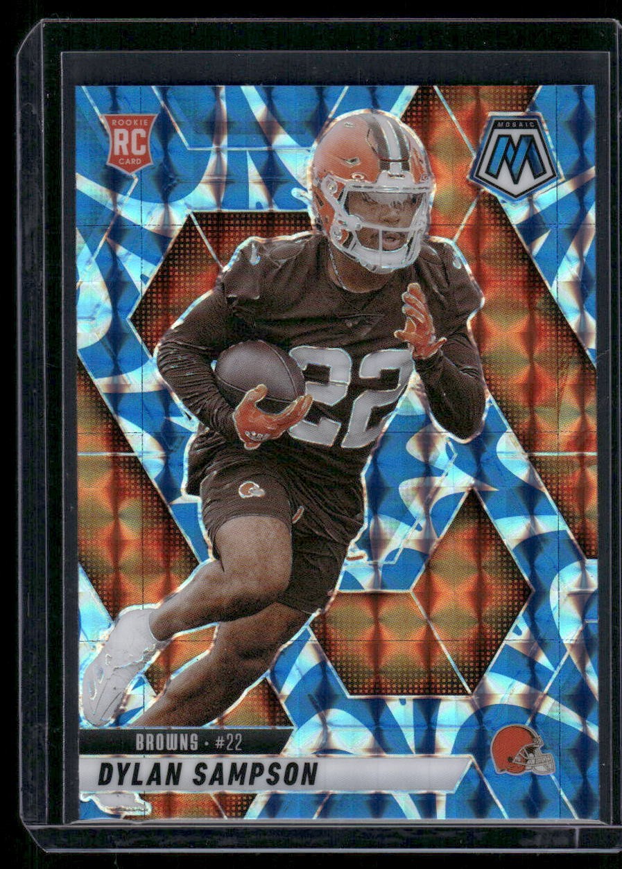 2025 Panini Mosaic #355 Dylan Sampson Mosaic Reactive Blue