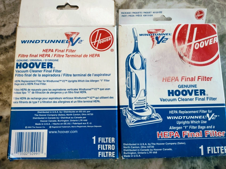 Genuine Hoover Vacuum Cleaner HEPA Final Filter 2 Sealed 2002 Boxes WindTunnel - Image 4 of 4