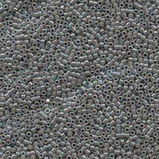 11/0 Miyuki Delica Beads 11/0 Japanese Seed Beads DB168 7.2g , Gray AB Opaque