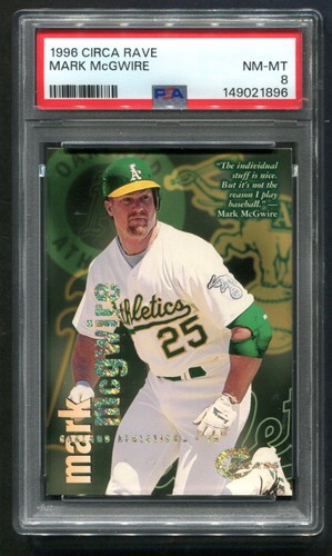 1996 Circa Rave Mark Mcgwire 95/150 PSA 8 NM-MT