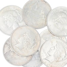 1922, 1923 & 1925 $1 Silver Peace Dollar 90% Fine Silver Coins Set of 8