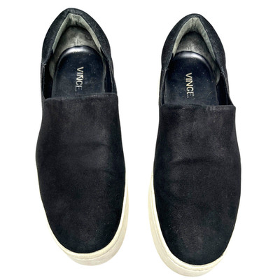 VInce Blair Black Suede Platform Slip On Sneakers Women 8M