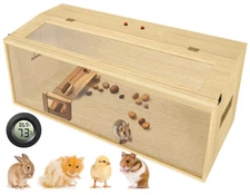 Large Hamster Cage 48 in | Lockable Roof, Ventilation Windows, Chewproof Habitat