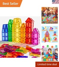 Magnetic Tiles Building Blocks for 3 4 5 6 7 8  Old Boys Girls Colorful Magn...