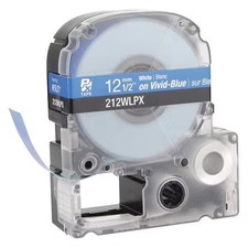Epson 212Wlpx Label Cartridge, White On Blue, Labels/Roll: Continuous