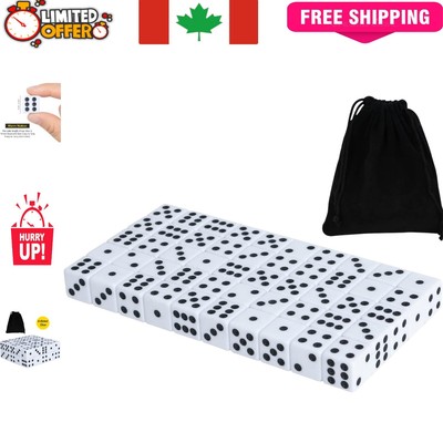 Classic 16MM White Dice - 50 Count with Black Pips for Fun Board Game Adventures