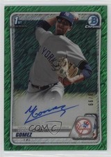 2020 Bowman Green Shimmer Refractor /99 Yoendrys Gomez #CPA-YG Auto 01v6