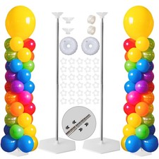 Adjustable balloon column kit set of 2, 78 Inch balloon tower Reusable Metal ...