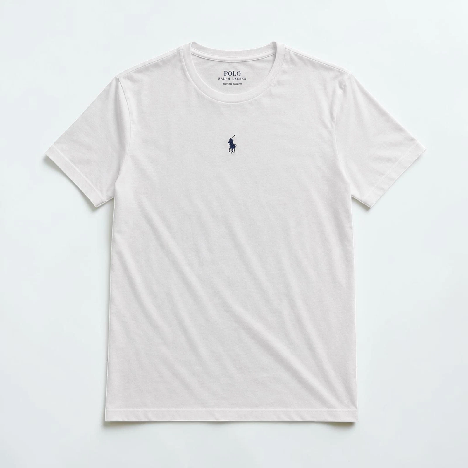 Polo Ralph Lauren White T Shirt Pony Logo Custom Slim Fit Mens