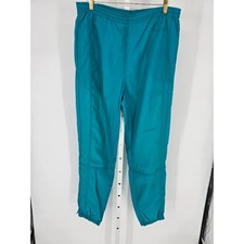 Reebok Vintage Nylon Jogging Track Pant Mens Size M Bright Teal Blue