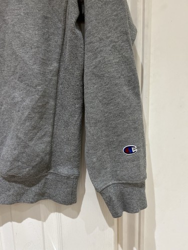 Large Boys Classic Crew Neck Jumper, Light Grey With Embroidered Spellout. - Picture 3 of 5