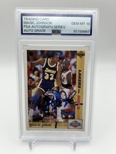 Upper Deck 1991-92 - Confronto classico Michael Jordan, Magic Johnson Auto 10