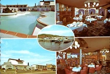 The Fairbanks Inn Motel & Marina Sea Bright, N.J. 4x6 Vintage Postcard
