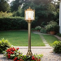 Wegeleuchte Myko Messing 89Cm Hoch IP54 E27 Standleuchte Garten Weg Beleuchtung
