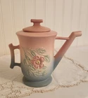 Vintage Hull Pottery Dogwood Teapot Watering Pitcher Pink & Blue - Hard To Find