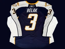 Wade Belak Nashville Predators Game Worn Jersey Maple Leafs Flames Avalanche