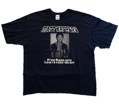Matvey Matt Korobov Boxing T Shirt XL Russia Gildan Y2K Black Pro Fighting Fight