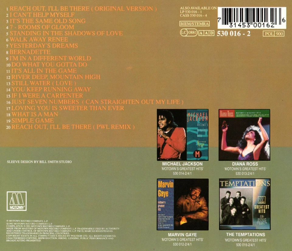 Four Tops - Motown's Greatest Hits (CD-Album Motown 530 016-2) 1992 - Bild 2 von 3