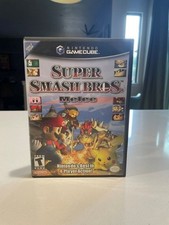 Super Smash Bros Melee Nintendo GameCube CIB Black Label Manual Tested Clean
