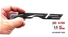 1pc Rear Tailgate ZR2 Emblem Sticker 3D Badge Replacement for 2019 Matte Black