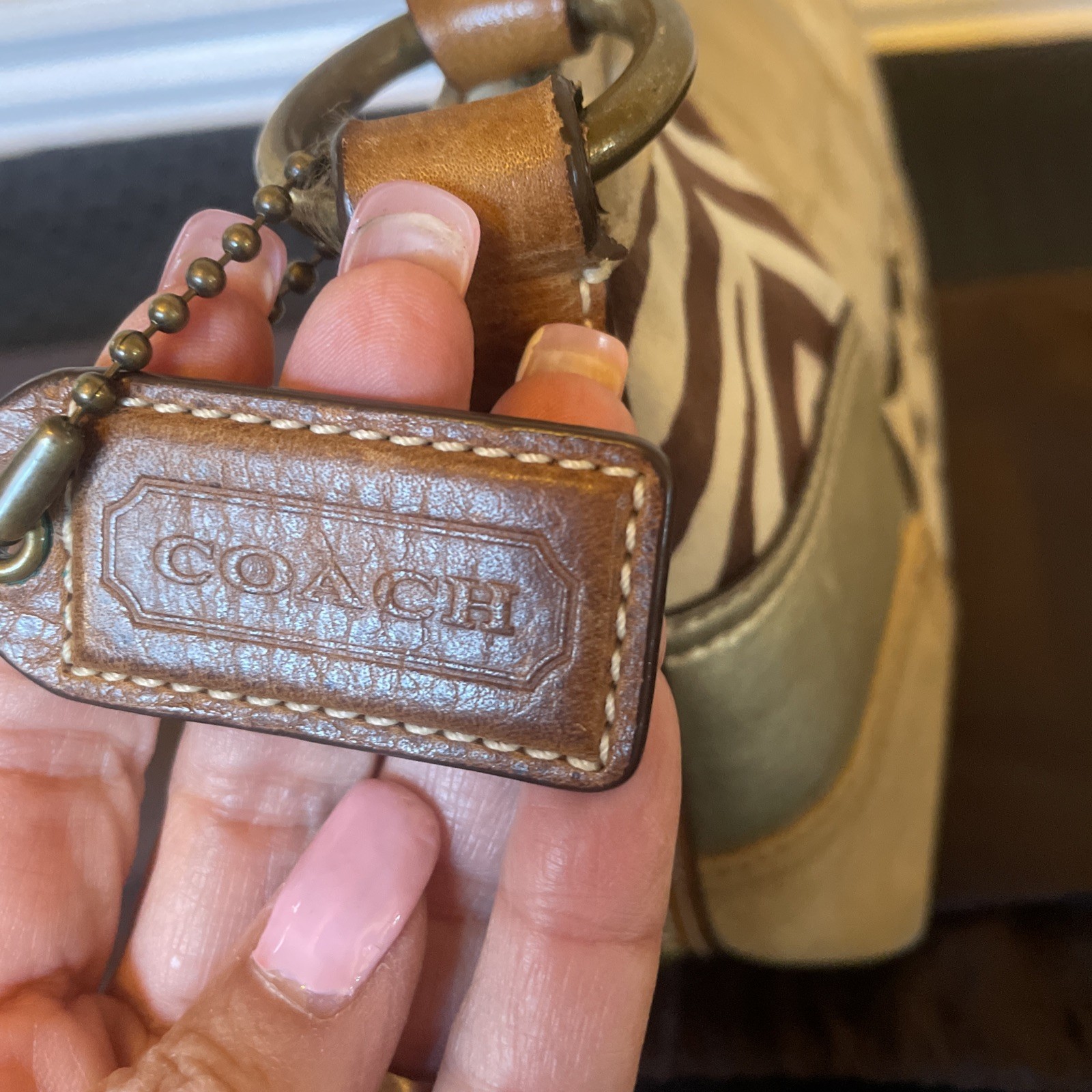 Vtg Coach Brown Gold Patchwork Monogram Animal Pr… - image 6