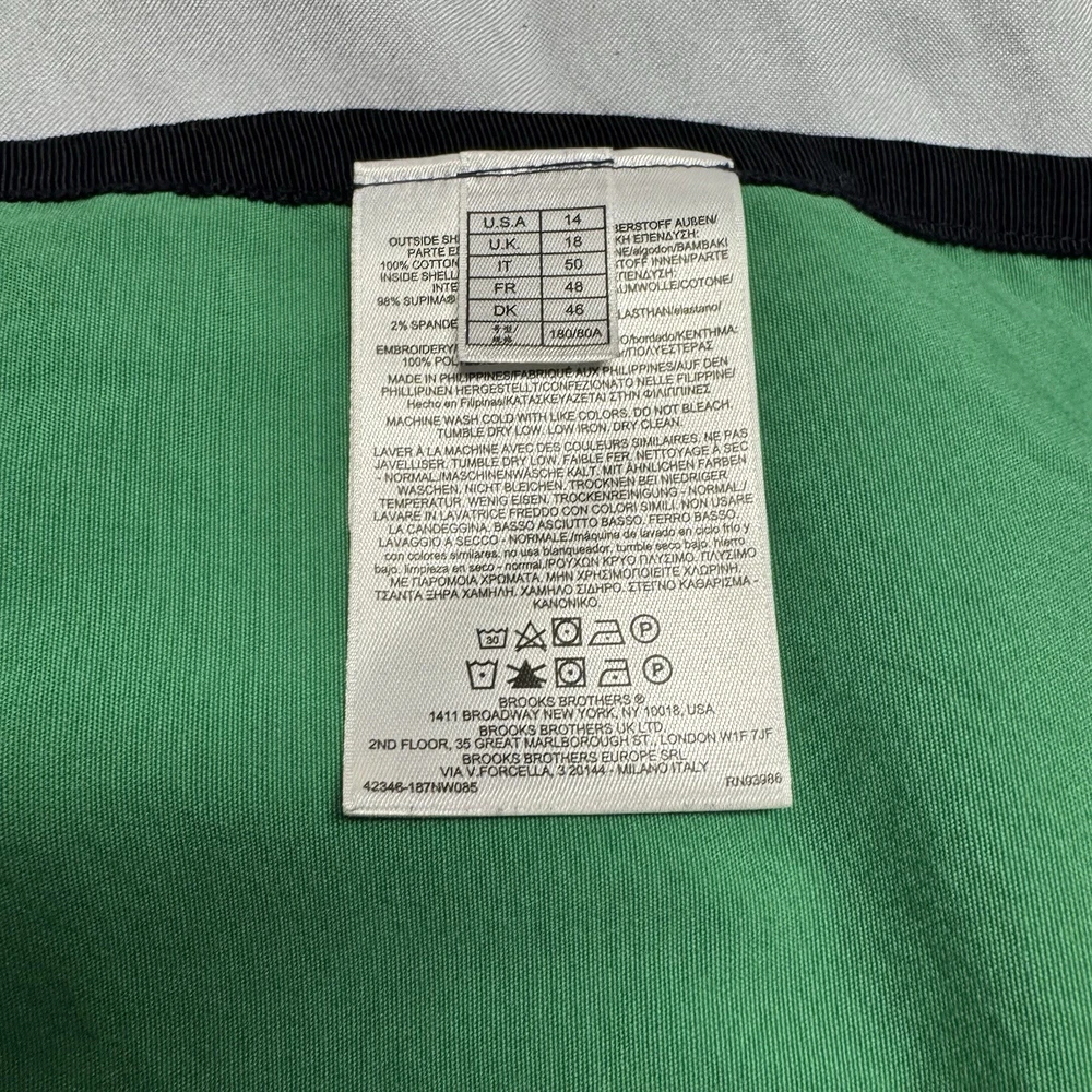 Brooks Brothers Reversible Tennis Skirt US 14 Blue Green with Racket