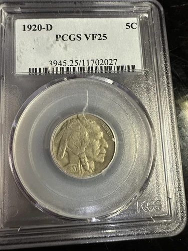 1920D PCGS VF25 Buffalo Nickel