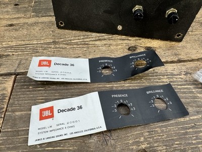 Vintage JBL L36 Decade Crossover Set Working Condition | eBay