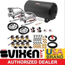 AIR SUSPENSION KIT/SYSTEM FOR TRUCK/CAR BAG/RIDE/LIFT, DUAL COMPRESSOR, 6G TANK