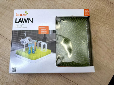 Boon Lawn Green Grass Countertop Drying Rack/Holder for Baby Bottle 13.5/11 New