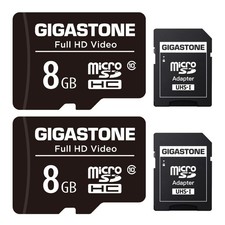 GIGASTONE 8GB Micro SD Card 2-Pack, Full HD Video, FHD 2-Pack