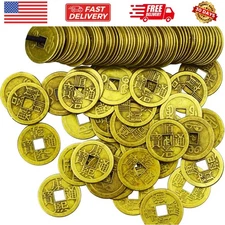 100 Pieces 1 Inch Chinese Fortune Coins Feng Shui I-Ching Coins Chinese Good ...
