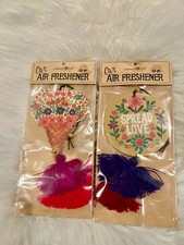 2 pc Lot Air Fresheners for Car, Dorm Room, W/ Tassels. Floral FREE SHIP