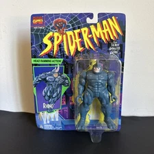 Vintage 1994 Spider-Man RHINO Head Ramming Action Action Figure Toy Biz SOC