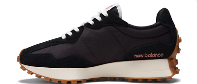 New Balance 327 Casual Women Sneakers Shoes Black White Leather