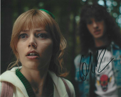 Grace Van Dien 10X8 Signed In Black Stranger Things